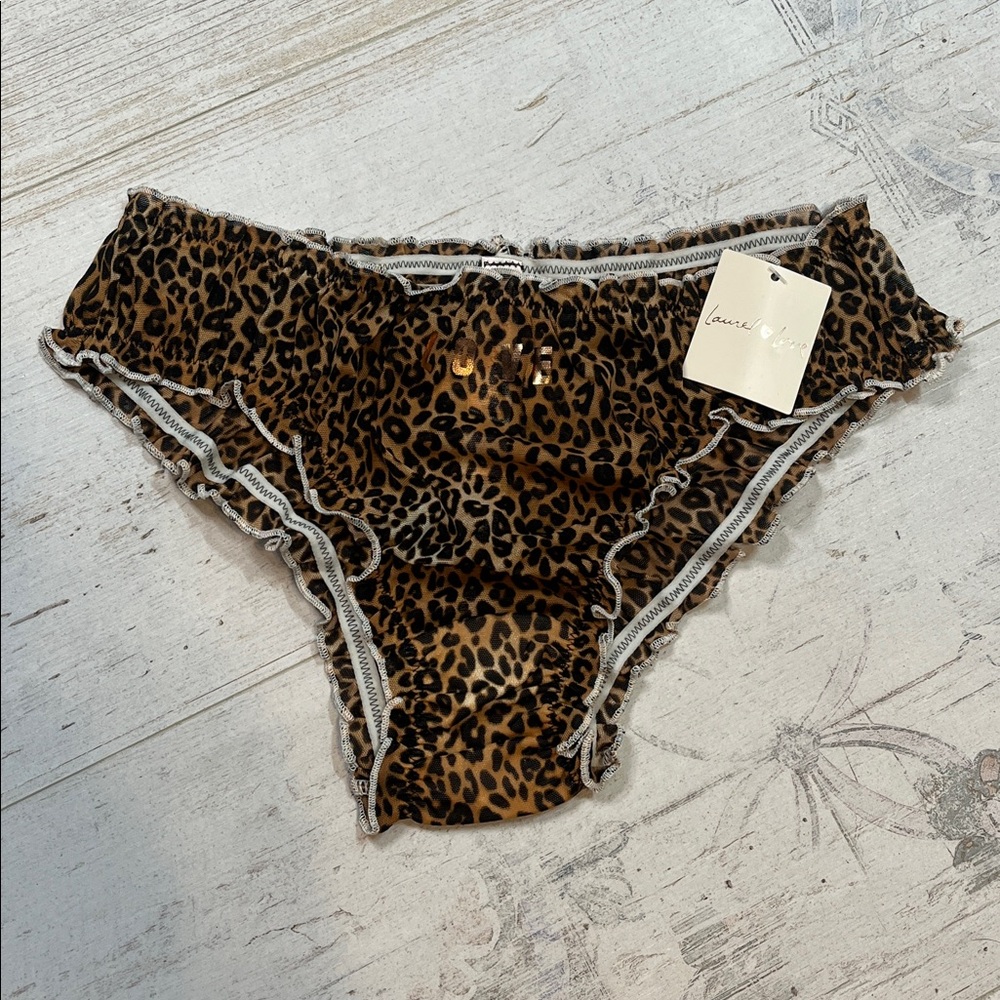 Victoria's Secret x Laurel & Love Leopard Print Extra Low Rise Cheekster Panties